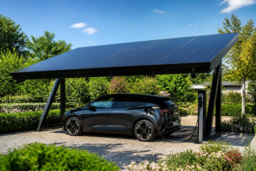 Car port solaire : une solution éco-responsable pour recharger votre véhicule en plein air