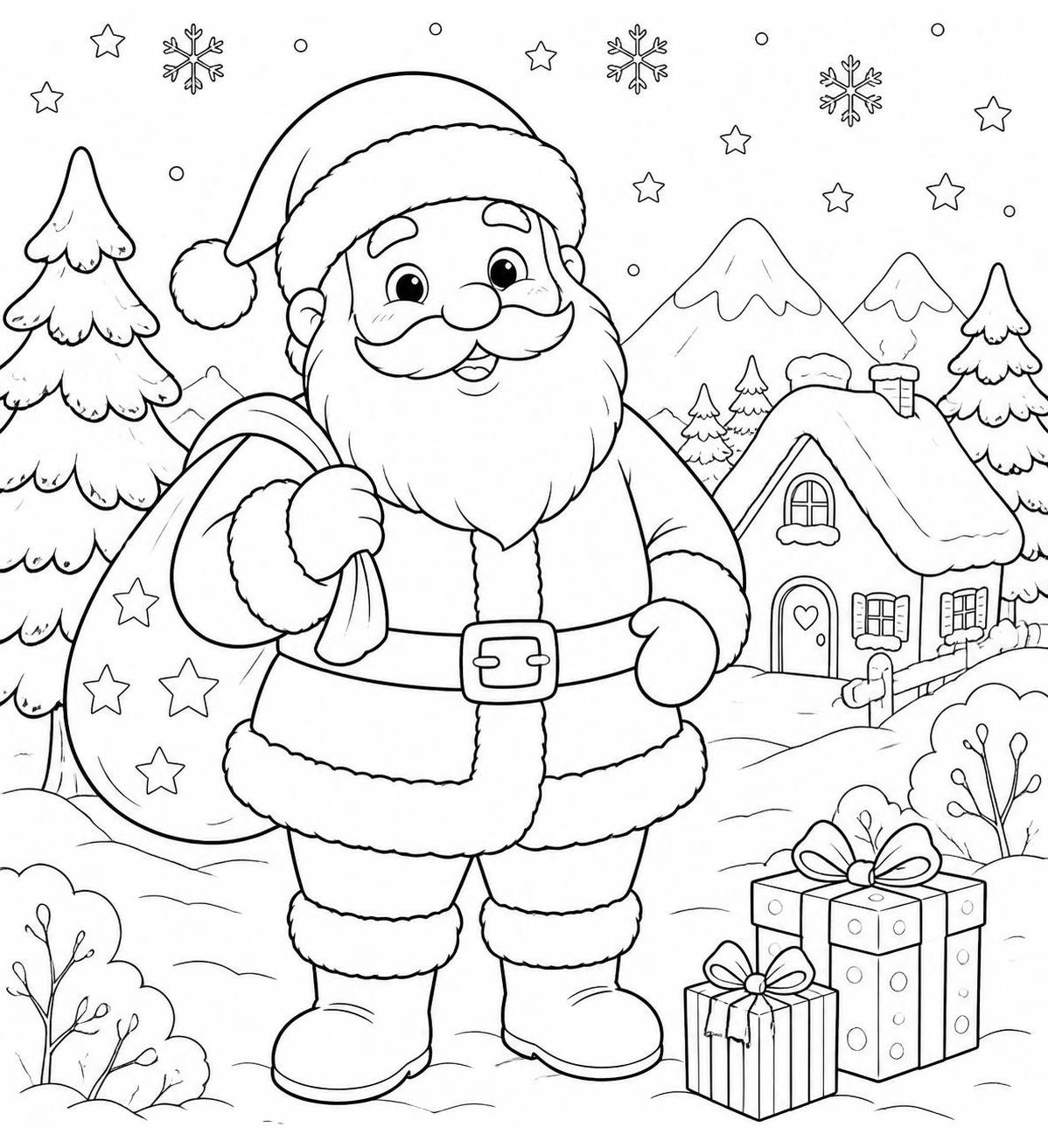 découvrez nos dessins du père noël à imprimer pour divertir et occuper vos enfants pendant les fêtes avec des activités créatives et ludiques.