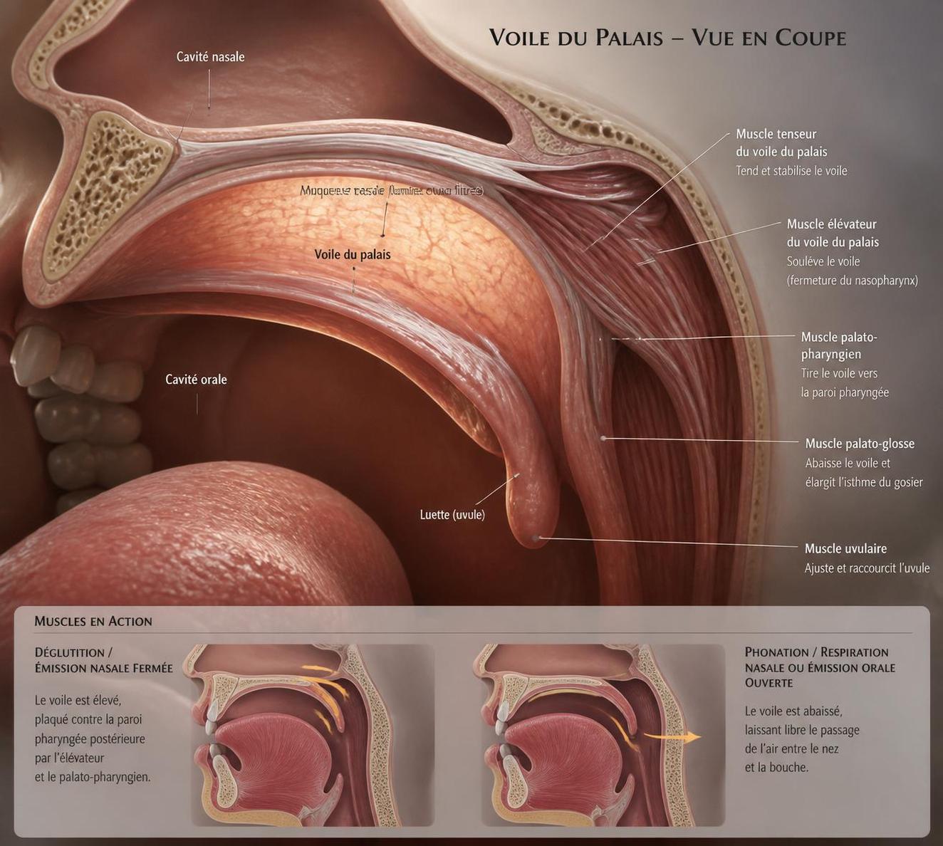 découvrez le rôle crucial du vélum dans la respiration et la parole, ses fonctions essentielles et son importance pour le bon fonctionnement du système respiratoire et vocal.