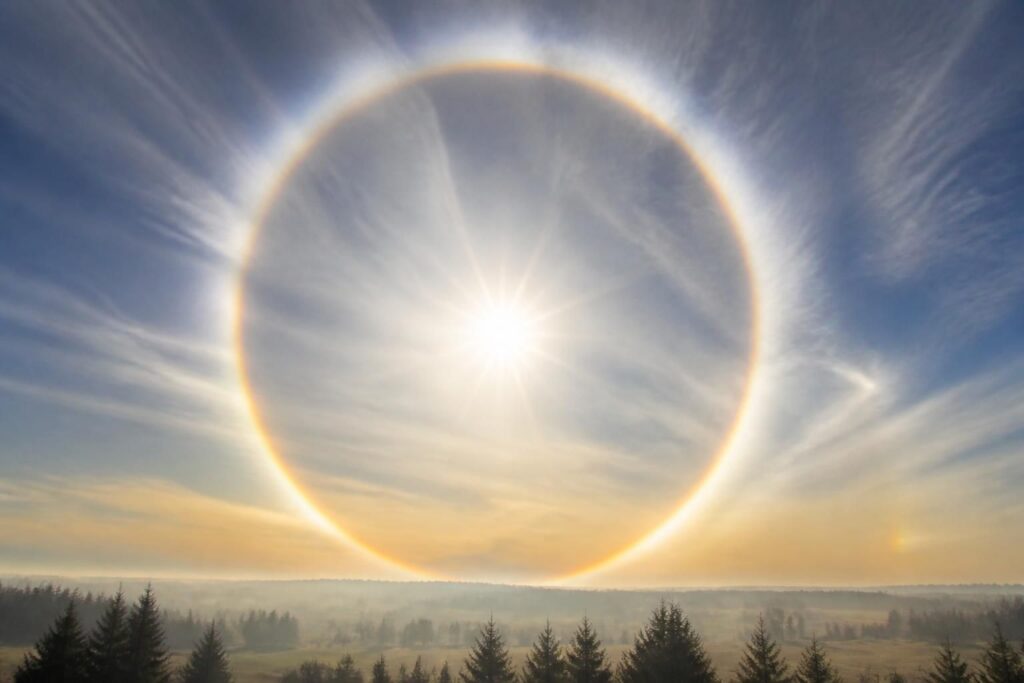 Halo définition : comprendre ce phénomène lumineux fascinant dans le ciel