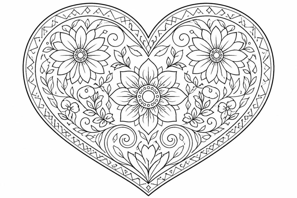 téléchargez et imprimez des cœurs à colorier, parfaits pour tous les âges. des dessins créatifs pour petits et grands passionnés de coloriage.