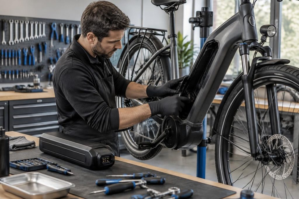 découvrez s’il faut retirer la batterie de votre vélo électrique pendant l’entretien et adoptez les bons gestes pour la protéger et intervenir en toute sécurité.